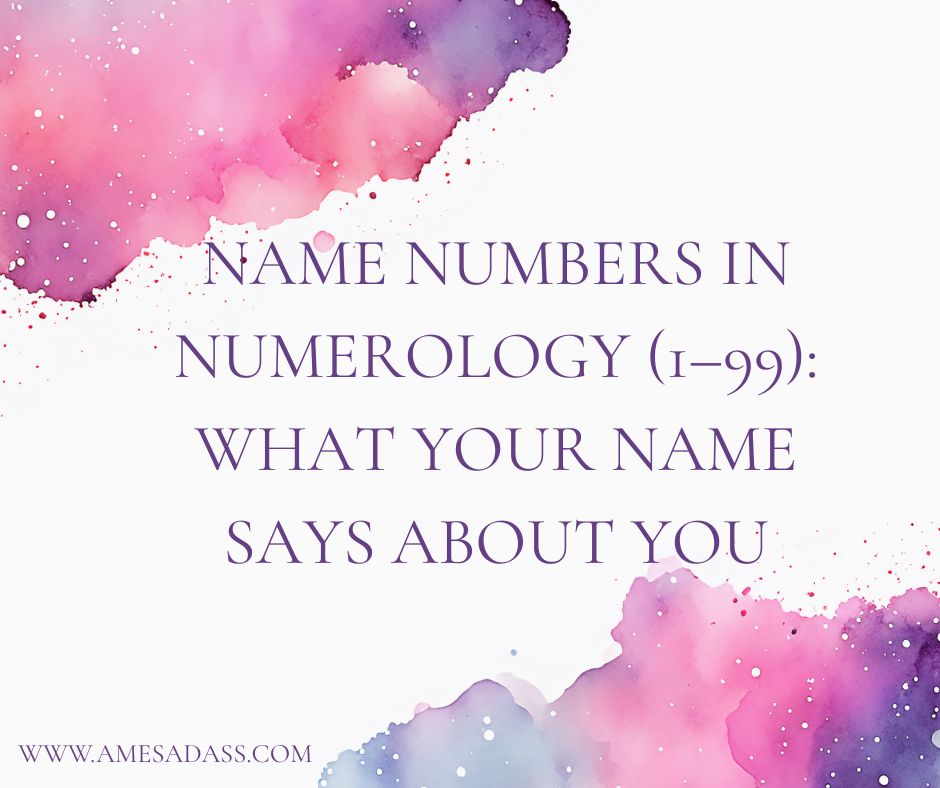 Name Numbers in Numerology (1–99)